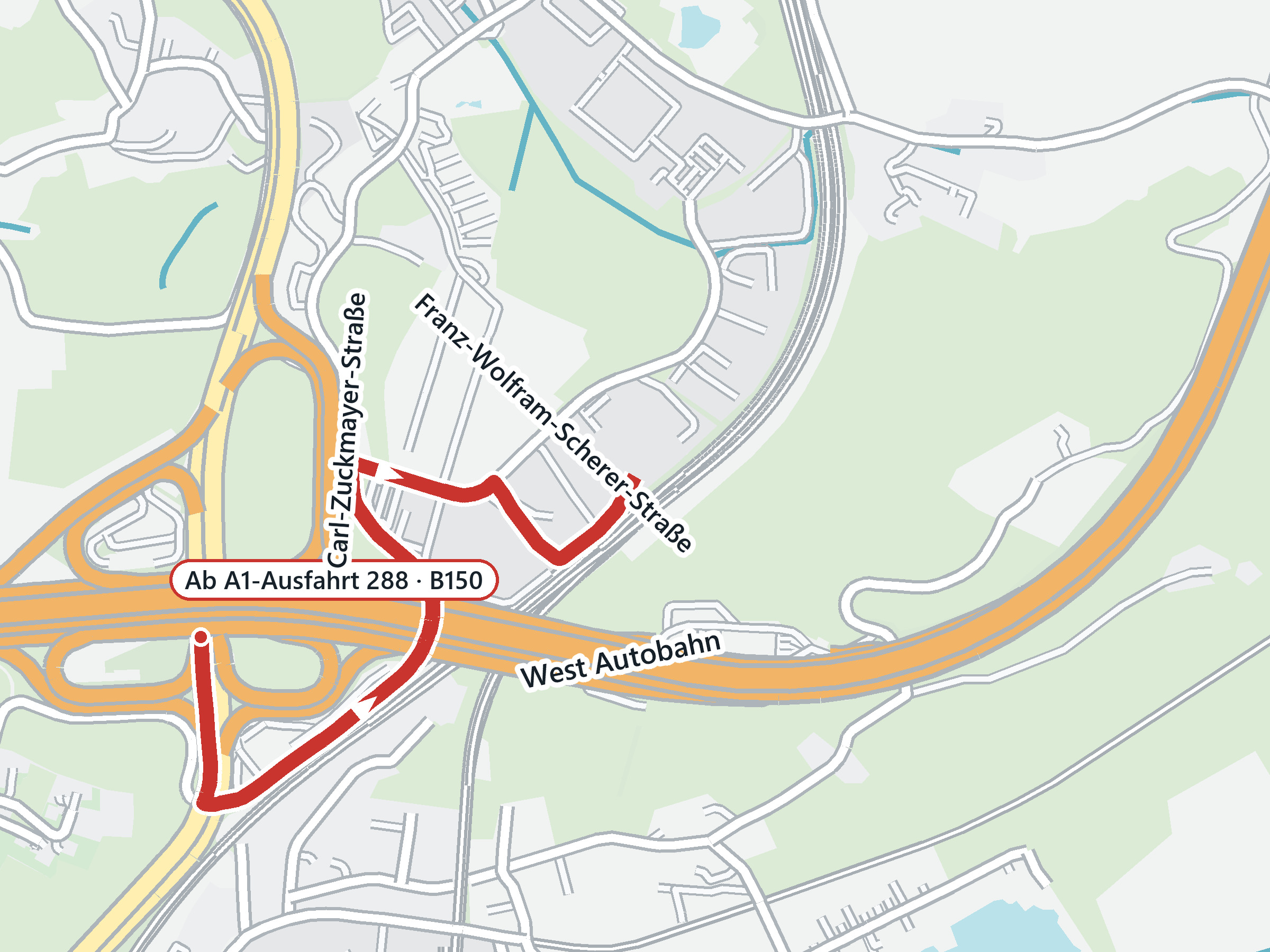 Stadtplan des Salzburger Nordens: KFZ Eckel Meisterbetrieb liegt in der Franz-Wolfram-Scherer-Straße 30, westlich der Westautobahn.